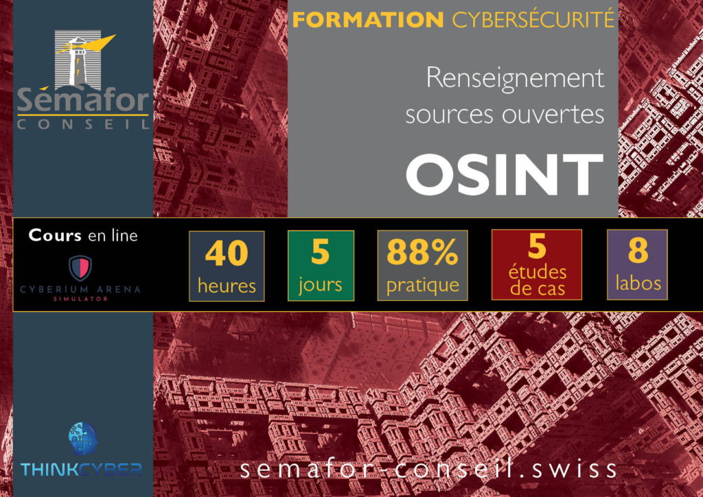 BT214 OSINt Renseignement Sources Ouvertes